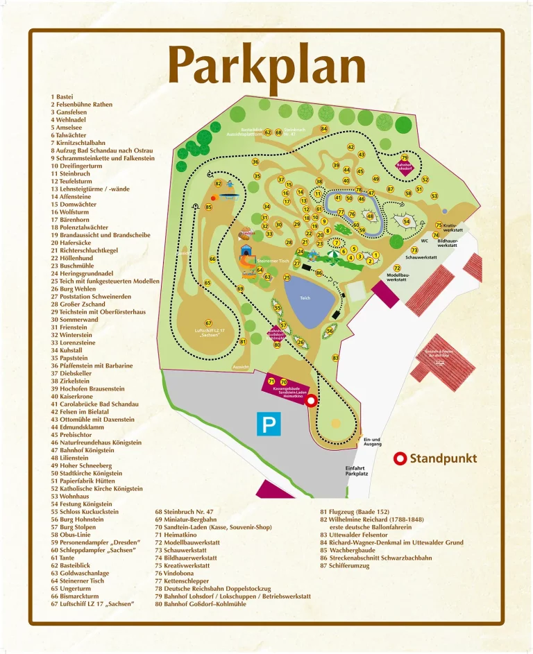 Kleine Sächsische Schweiz - Parkplan
