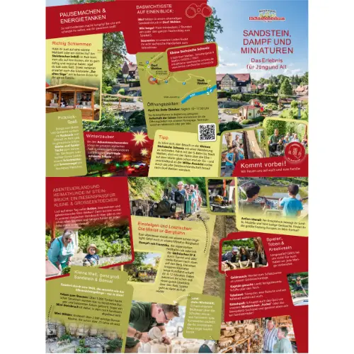 Miniaturpark Kleine Sächsische Schweiz - Flyer 2026 Vorschau